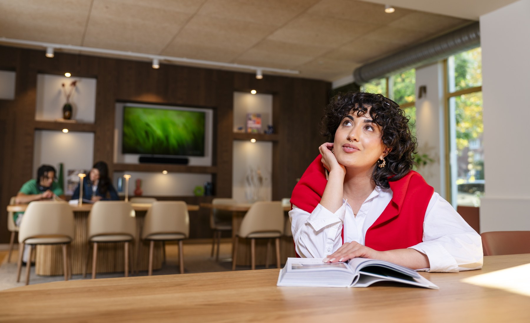 Commercial campaign photograph in a café
